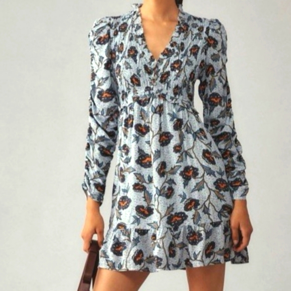 Anthropologie Dresses & Skirts - Anthropologie Brown and Black Long Sleeve Sundress